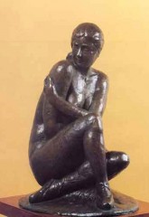 Ballerina seduta '78 bronzo h cm34