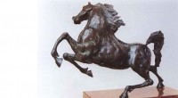 Cavallo '80 bronzo h cm20