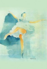 Ballerina su un piede '80 cm 25x35